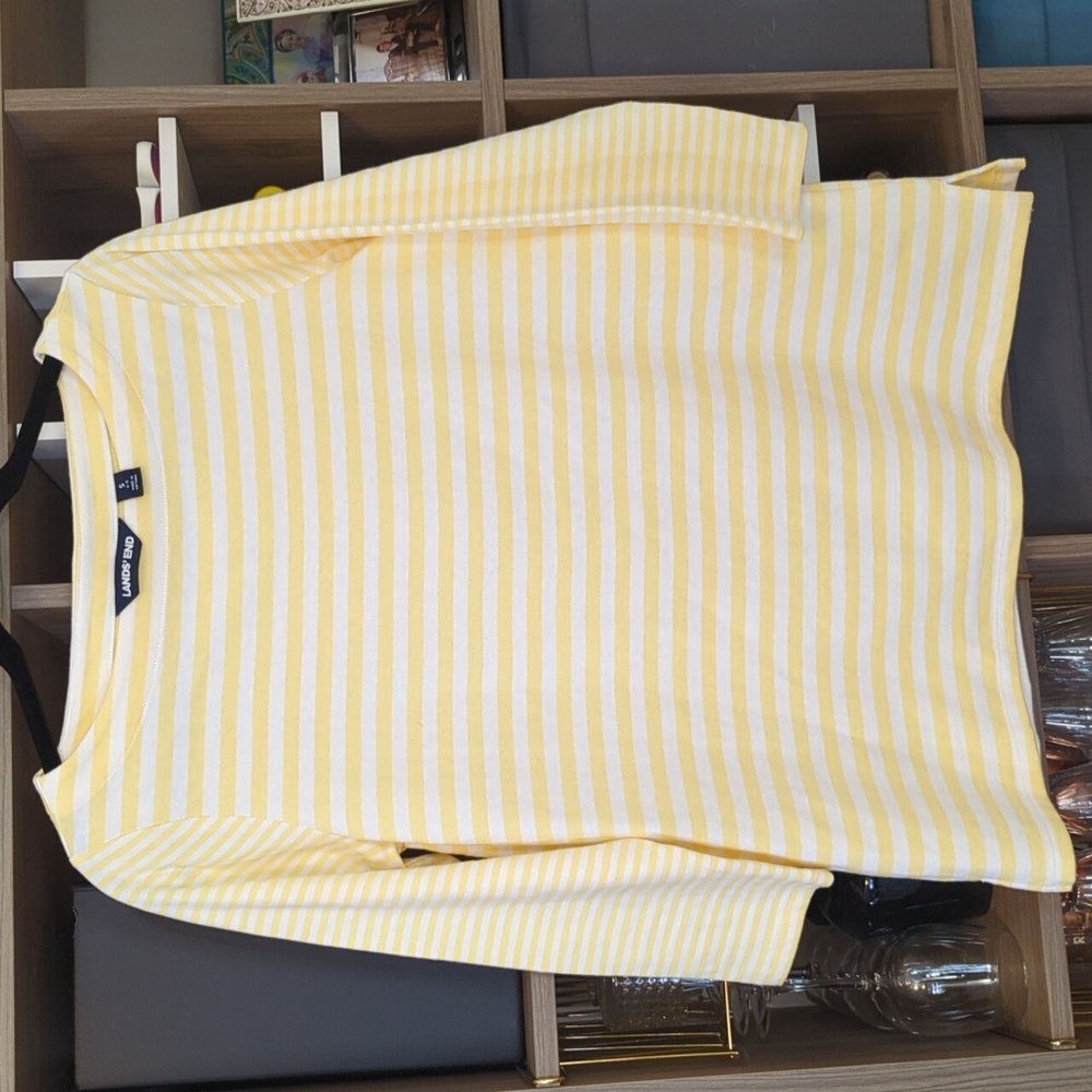 Land's End Sz S Striped Boatneck Top